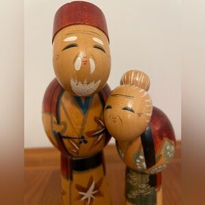 Kokeshi Elderly Couple